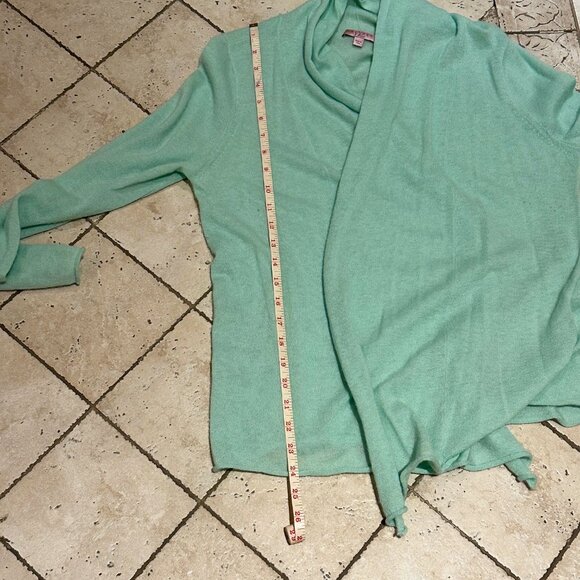 Calypso St. Barth Women’s 100% Cashmere Cardigan - Mint Green, Size L - Picture 9 of 10